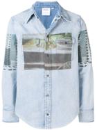 Calvin Klein Jeans Est. 1978 Graphic Cotton Western Shirt - Blue