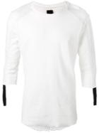 Thom Krom Strap Detail T-shirt, Men's, Size: Large, White, Cotton
