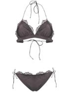 Oseree Lace Detail Bikini - Grey