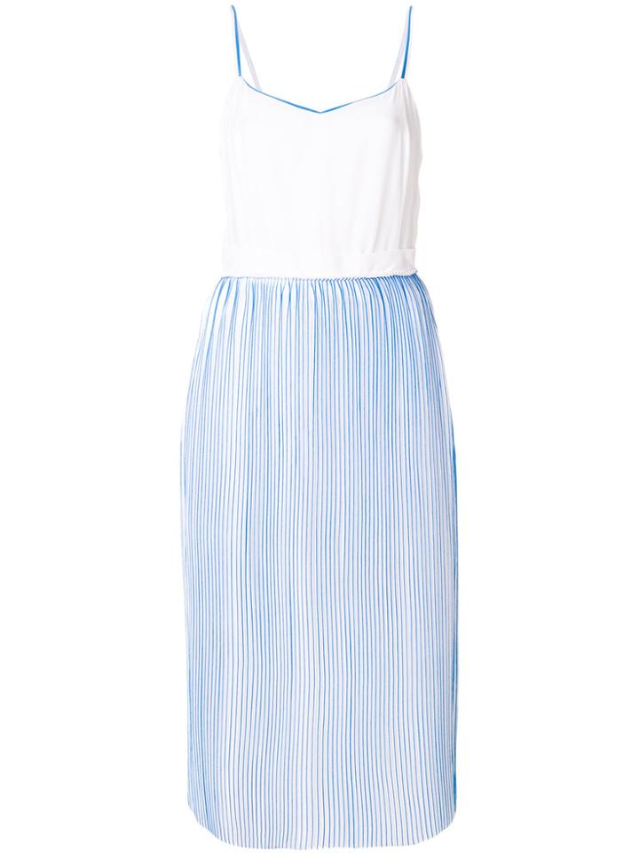 Victoria Victoria Beckham Striped Skirt Dress - White