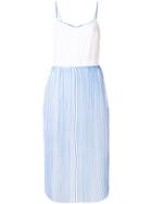 Victoria Victoria Beckham Striped Skirt Dress - White