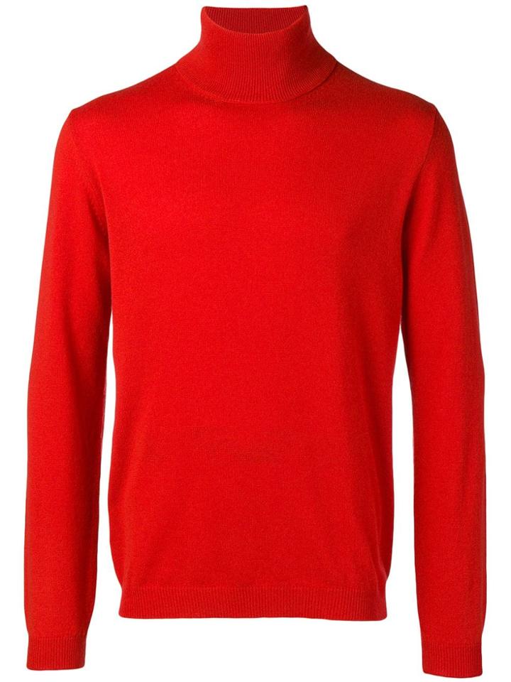 Roberto Collina Cashmere Roll Neck Jumper - Red