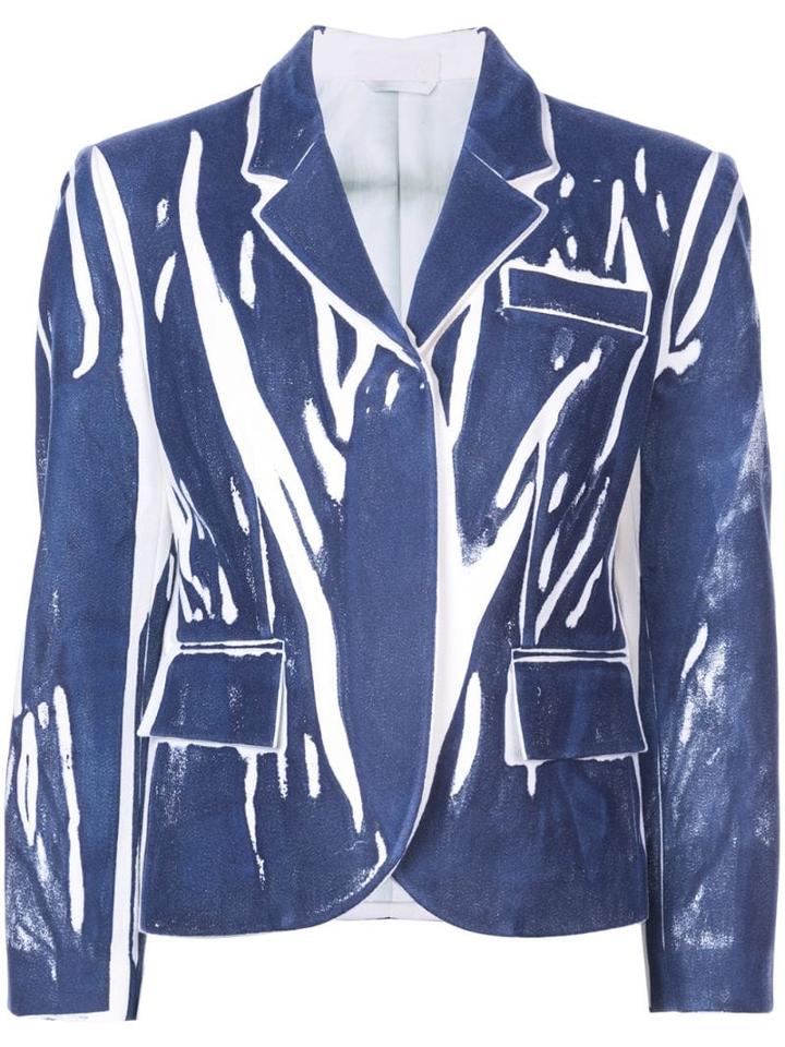 Rohka Boxy Printed Blazer - Blue