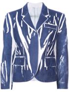 Rohka Boxy Printed Blazer - Blue