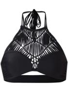 Mikoh 'waimea' Bikini Top, Women's, Size: Small, Black, Nylon/spandex/elastane