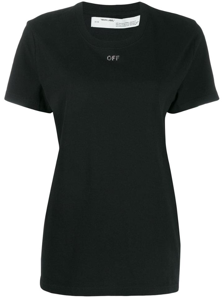Off-white Rhinestone Arrow Logo T-shirt - Black