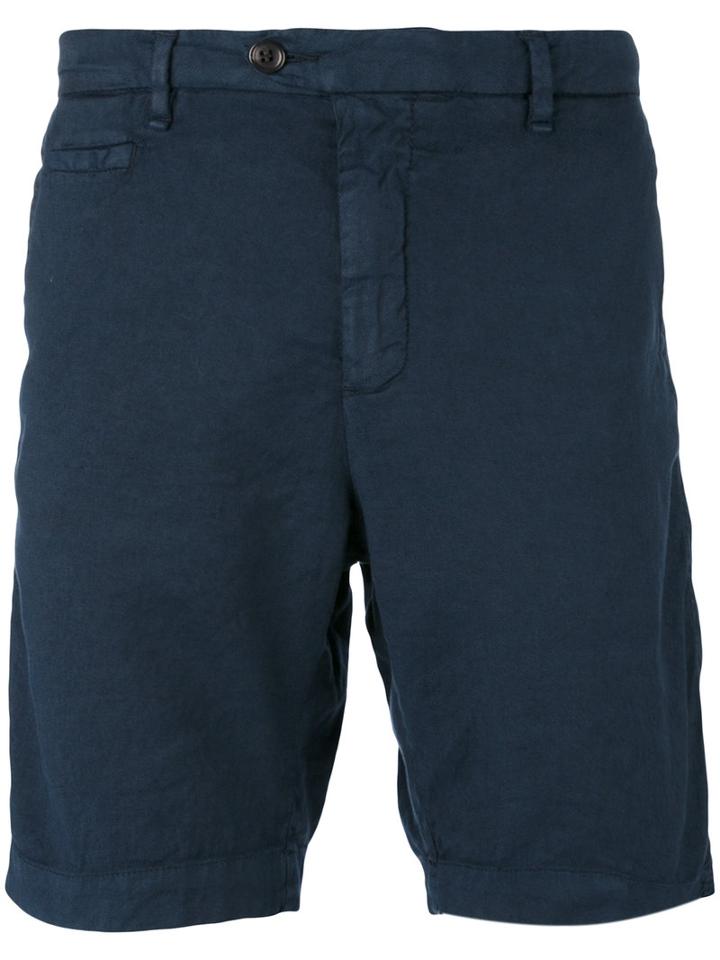 Perfection - Classic Deck Shorts - Men - Cotton/linen/flax/rubber - 54, Blue, Cotton/linen/flax/rubber