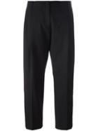 Dolce & Gabbana Piped Cropped Trousers, Women's, Size: 40, Black, Viscose/virgin Wool/polyamide/wool