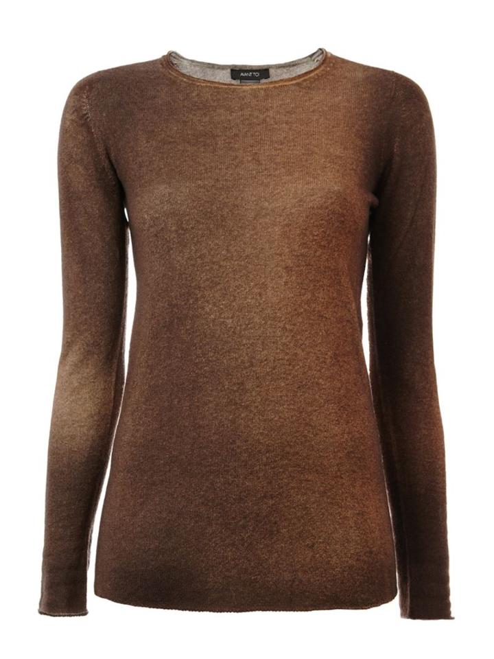 Avant Toi Two-tone Jumper, Women's, Size: Small, Brown, Cashmere