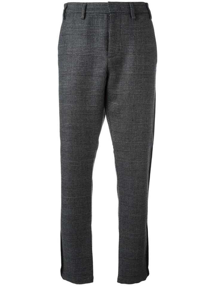 No21 Striped Pattern Trousers, Women's, Size: 38, Grey, Virgin Wool/acrylic