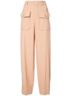 Chloé Pocket Embellished Trousers - Brown