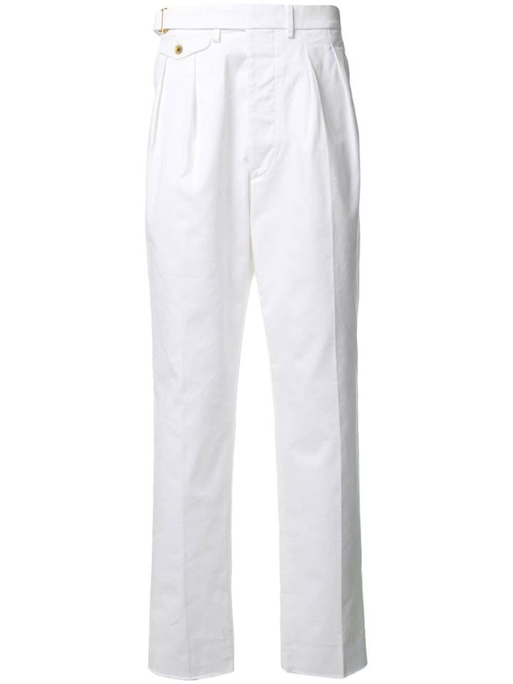 Lardini Straight Plain Trousers - White