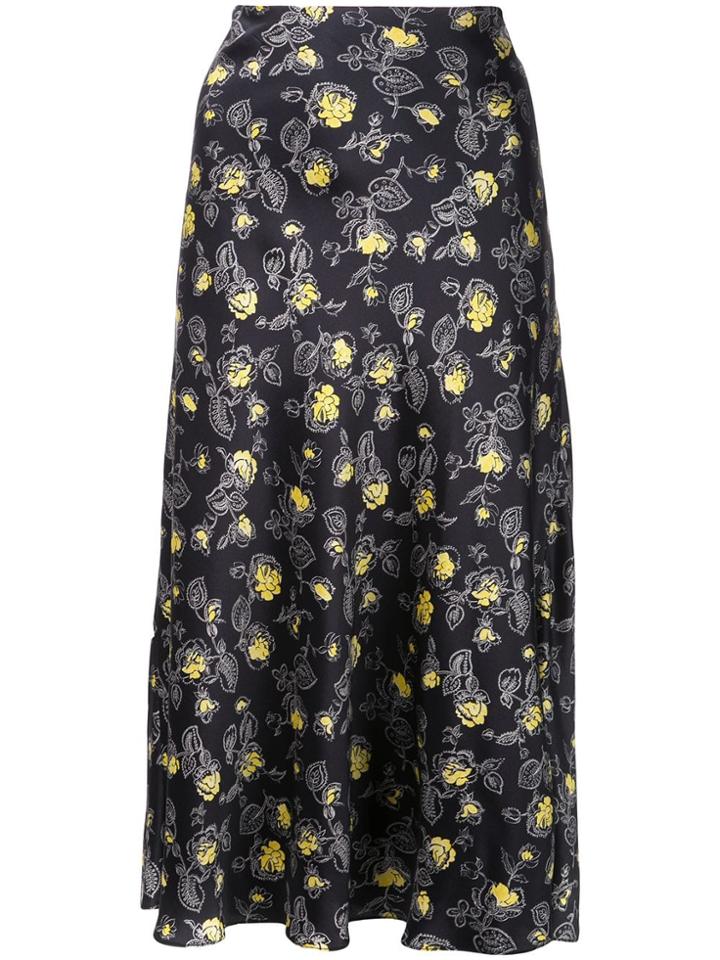Cinq A Sept Marta Rosebud Skirt - Black