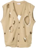 Charles Jeffrey Loverboy Distressed Buttoned Vest - Brown