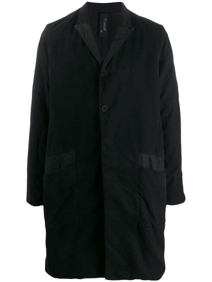 Transit Single-breasted Midi Coat - Black