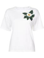 Oscar De La Renta Appliqué Detail T-shirt - White