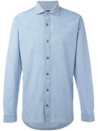 Z Zegna - Slim-fit Denim Shirt - Men - Cotton - L, Blue, Cotton