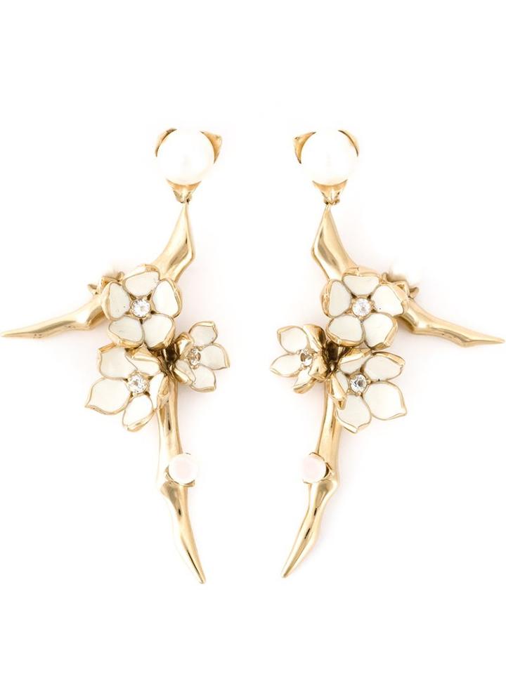 Shaun Leane Cherry Blossom Topaz Earrings, Women's, Metallic, Sterling Silver