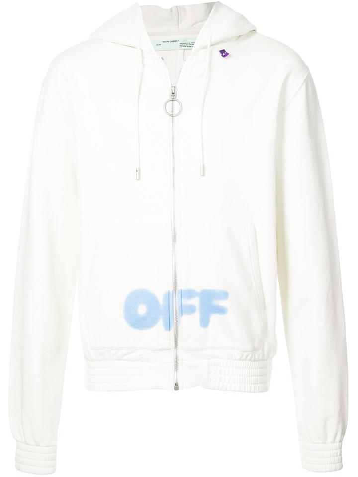 Off-white Spray Logo Zipped Hoodie