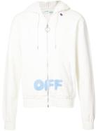 Off-white Spray Logo Zipped Hoodie