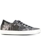 Philippe Model Embellished Lace Up Sneakers - Grey