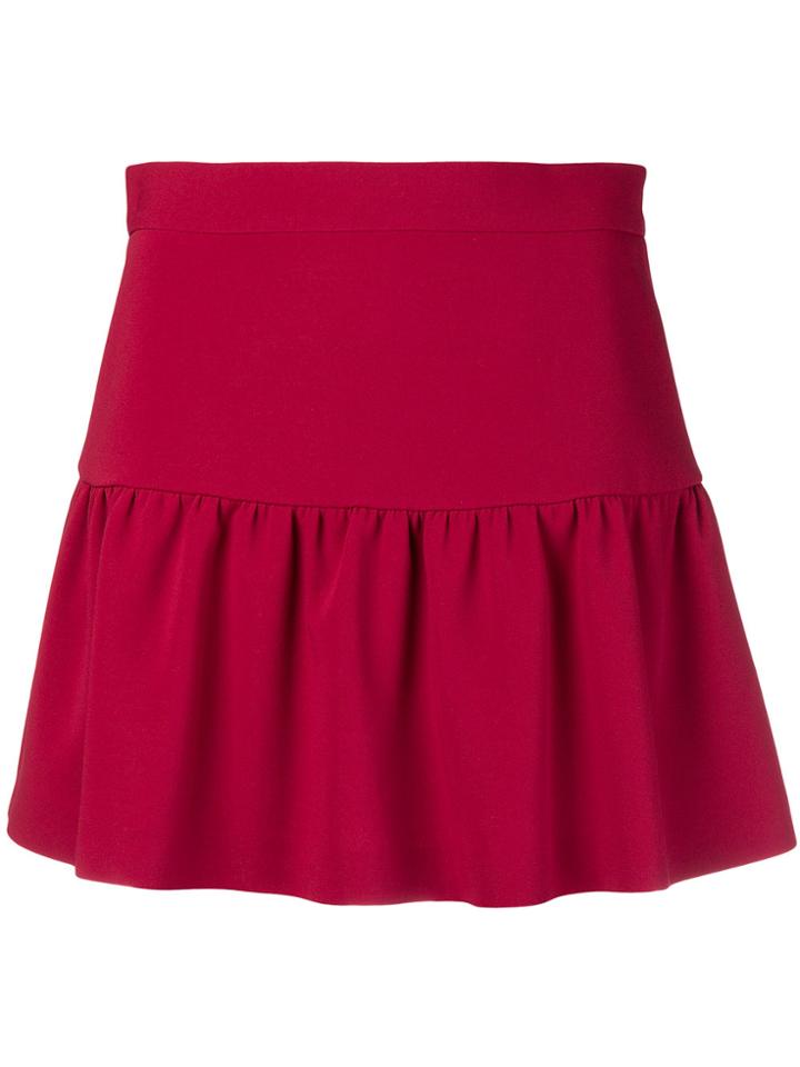 Red Valentino Gathered Hem Mini Skirt