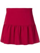 Red Valentino Gathered Hem Mini Skirt