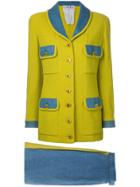 Chanel Vintage Long Sleeve Setup Suit - Green