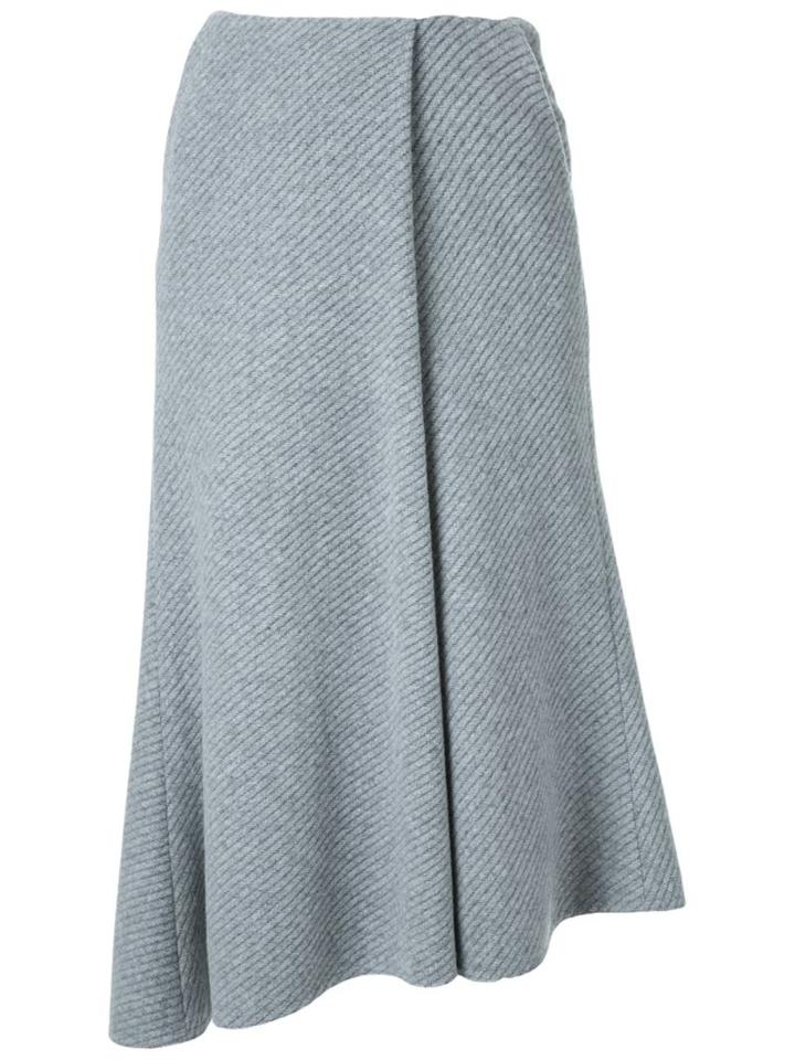 Fad Three Flared Asymmetric Skirt, Women's, Size: Small, Grey, Nylon/polyester/cupro/wool