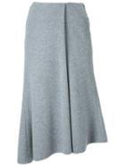 Fad Three Flared Asymmetric Skirt, Women's, Size: Small, Grey, Nylon/polyester/cupro/wool