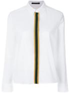 Luisa Cerano - Striped Button Hem Shirt - Women - Cotton/polyester - 42, White, Cotton/polyester