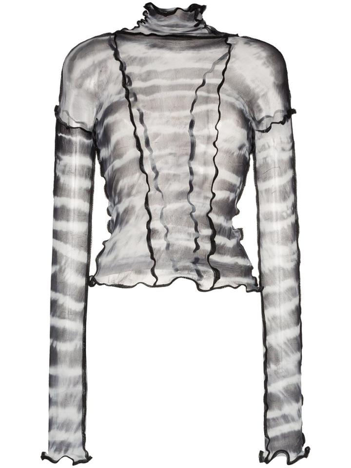 Asai Hot Wok Tie-dye Fitted Top - Grey