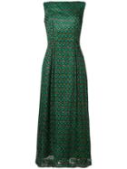 Aspesi Printed Boat Neck Dress - Green