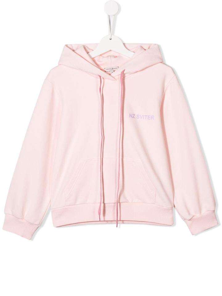 Natasha Zinko Kids Teen Drawstring Hoodie - Pink