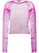 Molly Goddard Ruffled Tulle Blouse - Pink