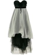 Philosophy Di Lorenzo Serafini Long Asymmetric Tulle Dress - Black