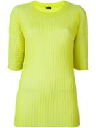 Joseph Rib Knit Top, Women's, Size: L, Green, Cotton/polyamide