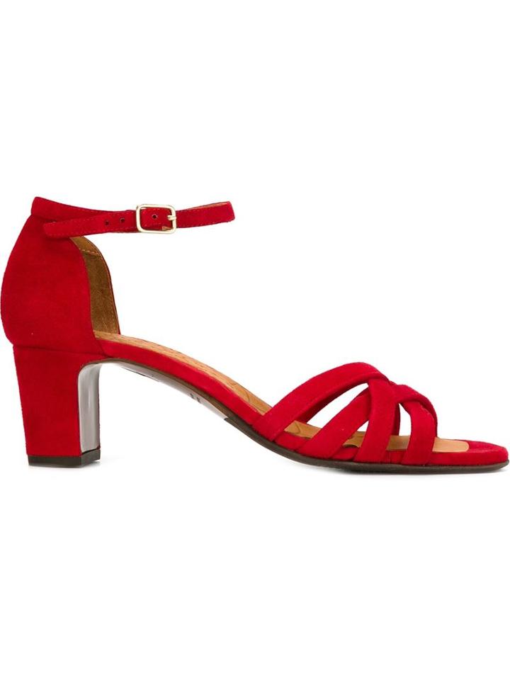 Chie Mihara Biuty Sandals, Women's, Size: 38, Red, Calf Suede/leather/rubber