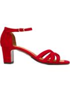 Chie Mihara Biuty Sandals, Women's, Size: 38, Red, Calf Suede/leather/rubber