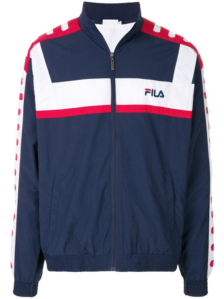 Fila Logo Zipped Jacket - Blue