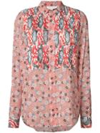 Michel Klein Liberty Floral Shirt, Women's, Size: 42, Red, Silk