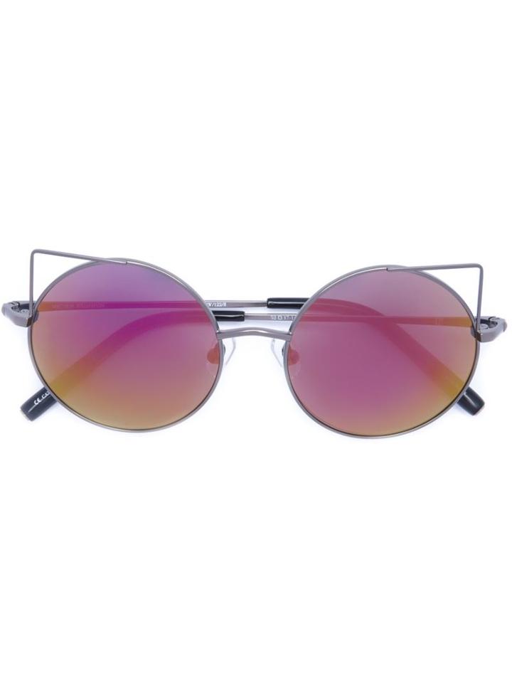 Linda Farrow Linda Farrow X Matthew Williamson Sunglasses, Adult Unisex, Black, Steel