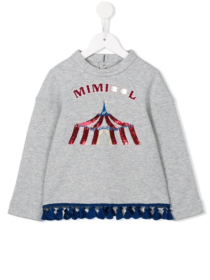 Mi Mi Sol Circus Tent Sweatshirt, Toddler Girl's, Size: 4 Yrs, Grey