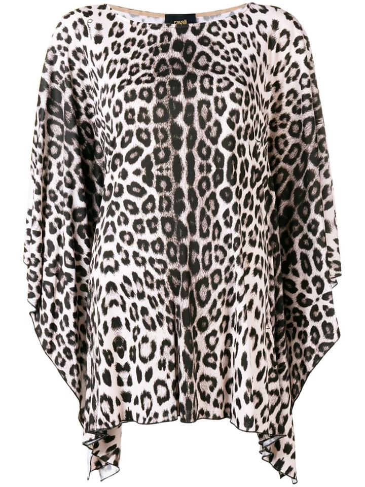 Cavalli Class Leopard Print Blouse - Pink & Purple