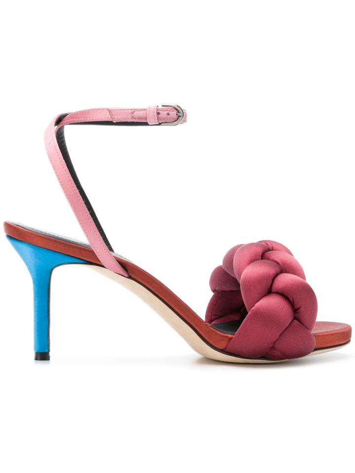 Marco De Vincenzo Braided Strap Sandals - Pink & Purple