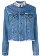 Forte Dei Marmi Couture Embellished Collar Denim Jacket - Blue