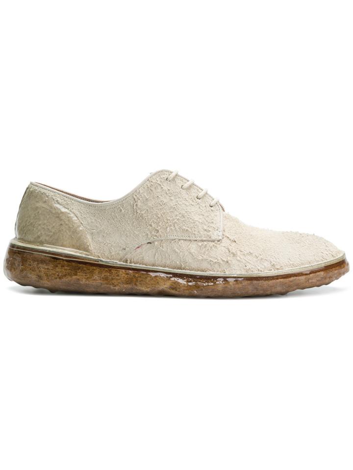 Premiata Textured Lace-up Shoes - Nude & Neutrals