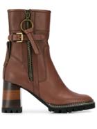 See By Chloé Bryn Ankle Boots - Brown