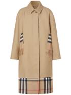 Burberry Scarf Detail Cotton Gabardine Car Coat - Neutrals