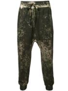 11 By Boris Bidjan Saberi Drop-crotch Sweatpants, Men's, Size: Small, Green, Cotton
